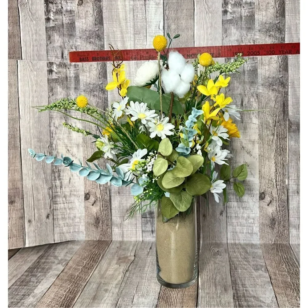 Sunflower Daisy Eucalyptus Floral Arrangement Baby Wedding Birthday Family Reuni
